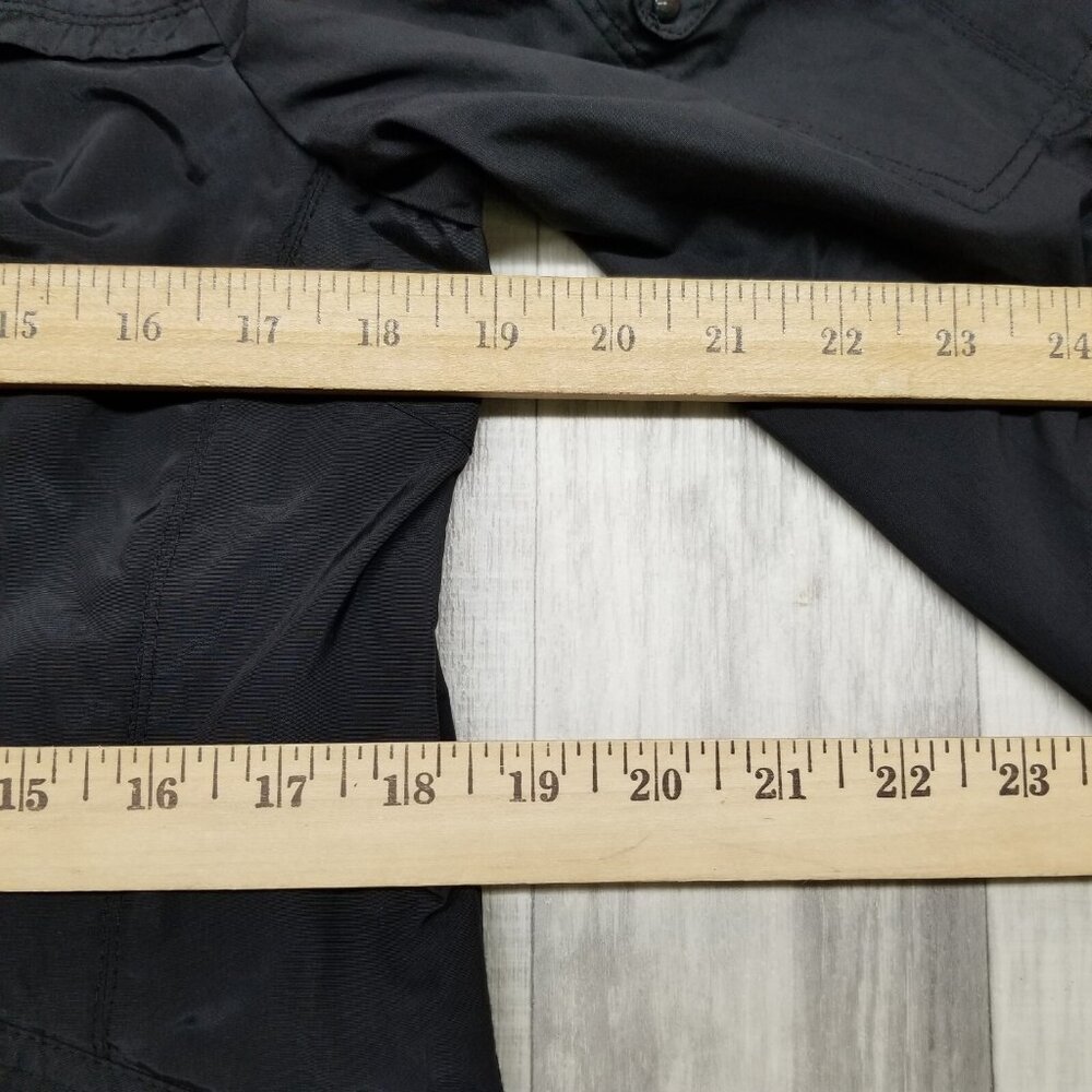 ✅Cole Haan Black Windbreaker Jacket Stowaway Hood Lightweight Women's M - Picture 7 of 13